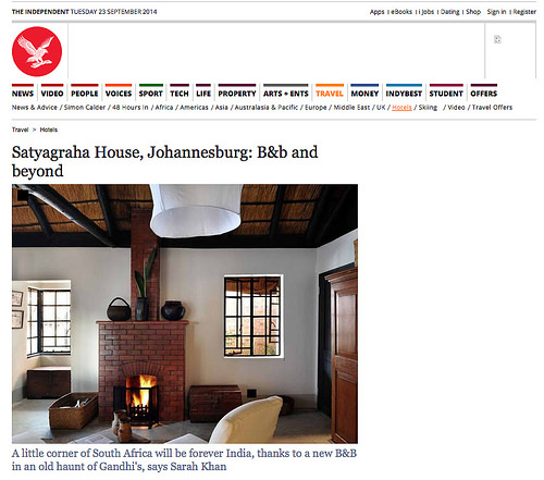 The Independent: Satyagraha House, Johannesburg: B&B and Beyond