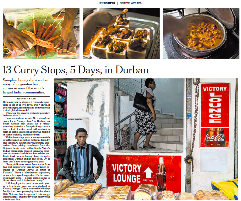 New York Times: 13 Curry Stops, 5 Days, in Durban