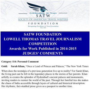 SATW Lowell Thomas Award