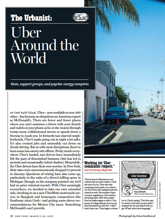 New York Magazine: Uber Drivers Around the World Tell All