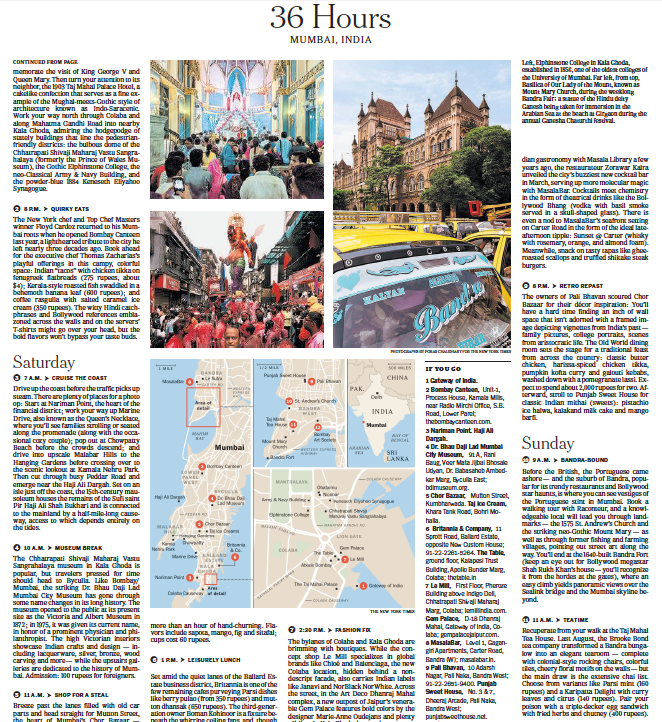 New York Times: 36 Hours in Mumbai