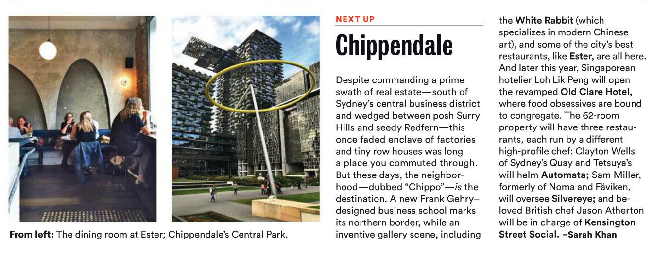 Condé Nast Traveler: Sydney’s Chippendale District