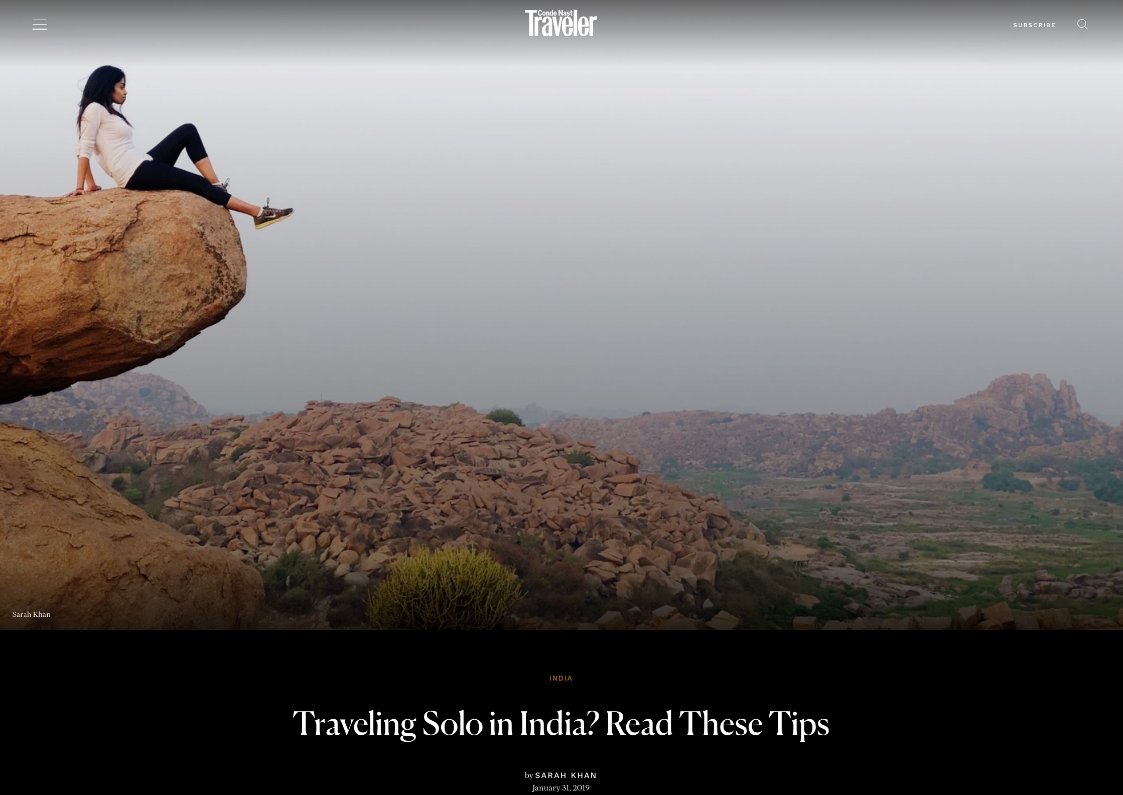 Condé Nast Traveler: Traveling Solo in India?