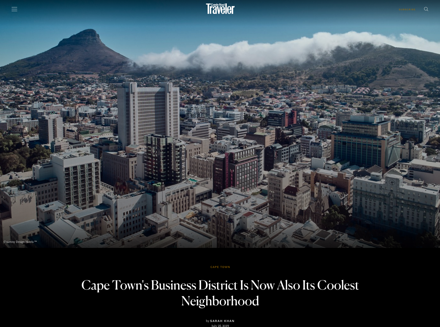 Condé Nast Traveler: Cape Town’s Business District Is Now Also Its Coolest Neighborhood