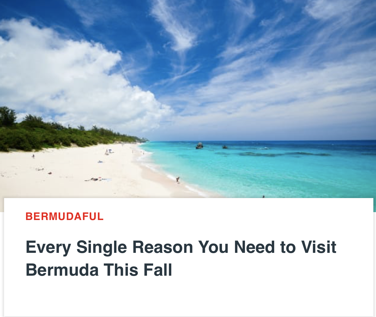 Daily Beast: Every Single Reason You Need to Visit Bermuda This Fall