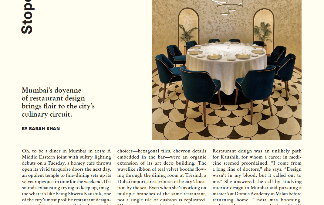 Surface: Mumbai’s Doyenne of Restaurant Design