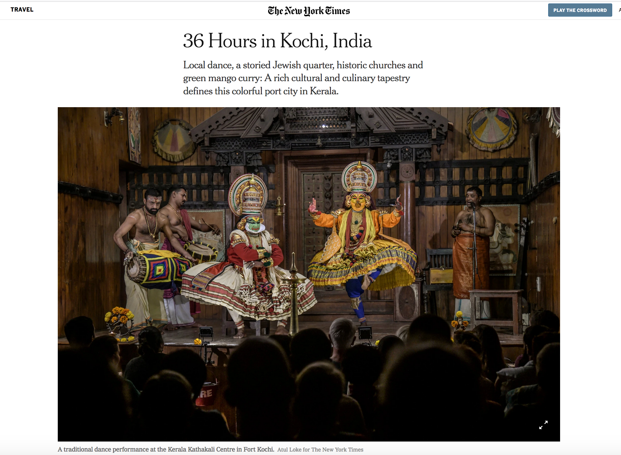 New York Times: 36 Hours in Kochi, India