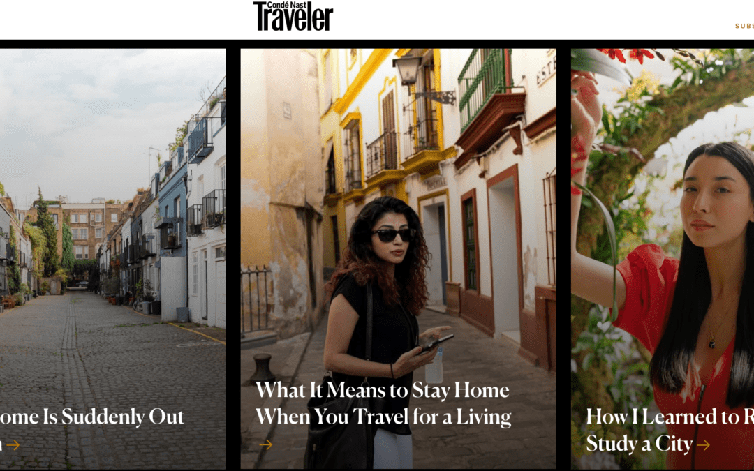 CondÃ© Nast Traveler: What It Means to Stay Home When You Travel for a Living