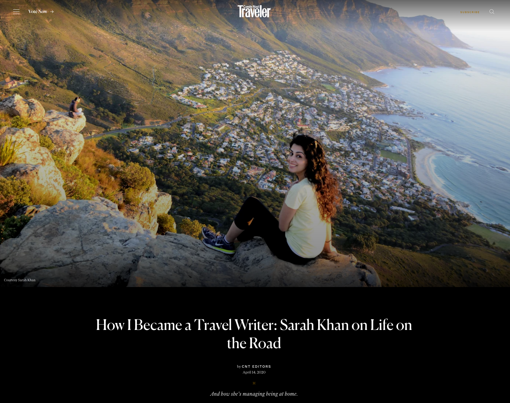 Condé Nast Traveler: How I Became a Travel Writer – Sarah Khan on Life on the Road