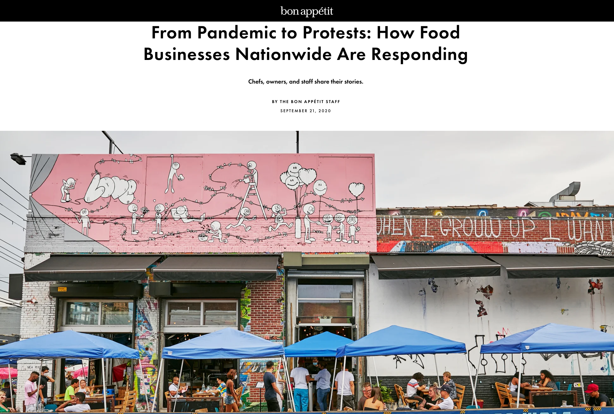 Bon Appetit: From Pandemic to Protests