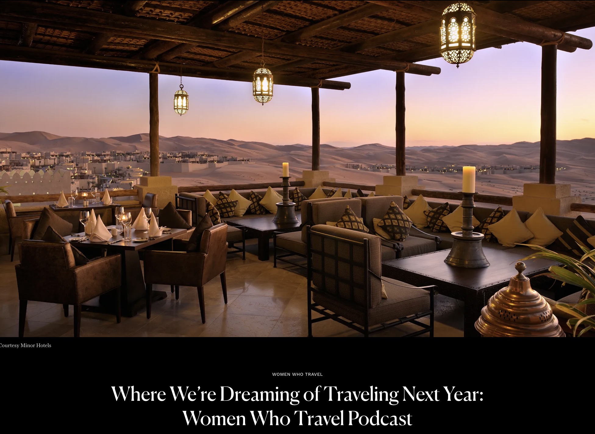 Condé Nast Traveler podcast: Where We’re Dreaming of Traveling Next Year