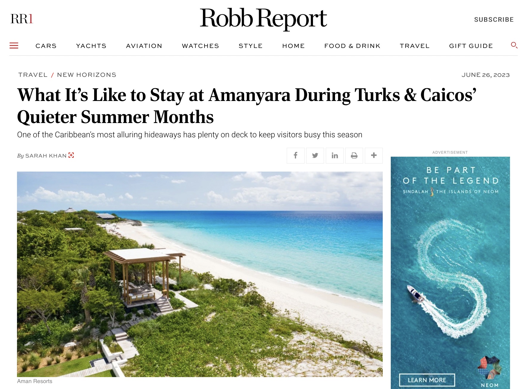 Robb Report: What It’s Like to Stay at Amanyara