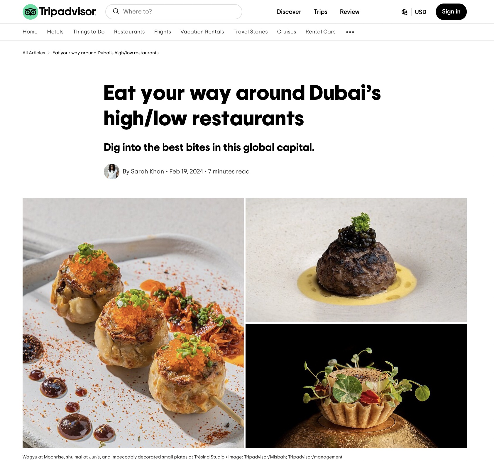 Tripadvisor: Eat your way around Dubai’s high/low restaurants