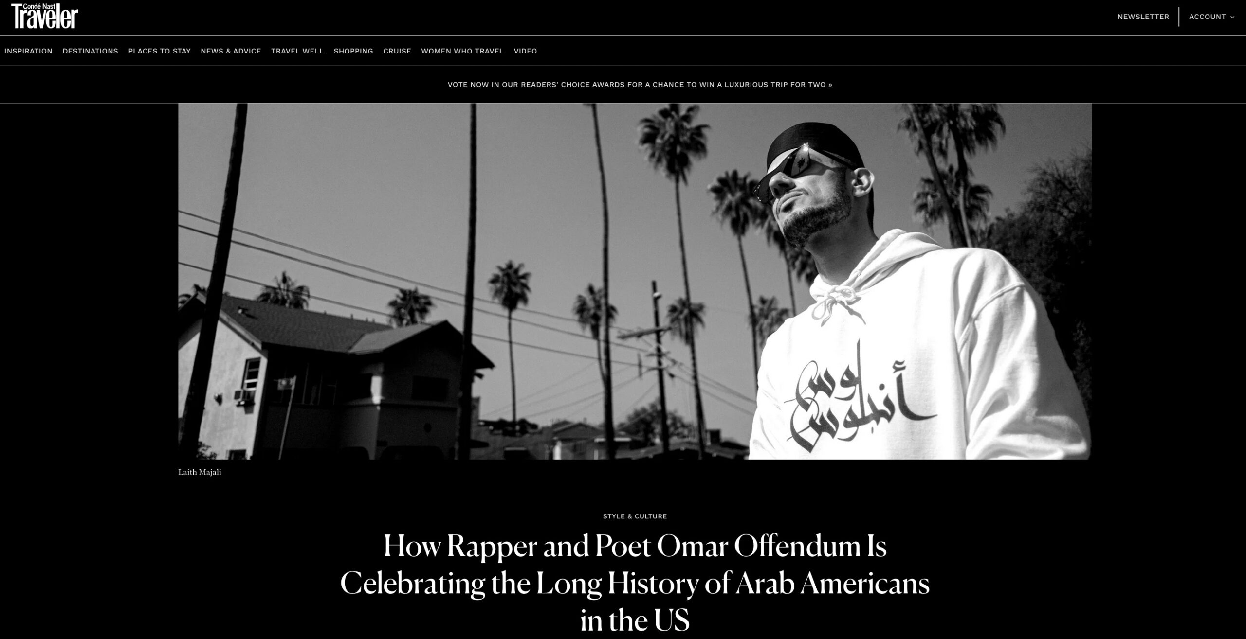 Condé Nast Traveler: How Rapper and Poet Omar Offendum Is Celebrating the Long History of Arab Americans in the US
