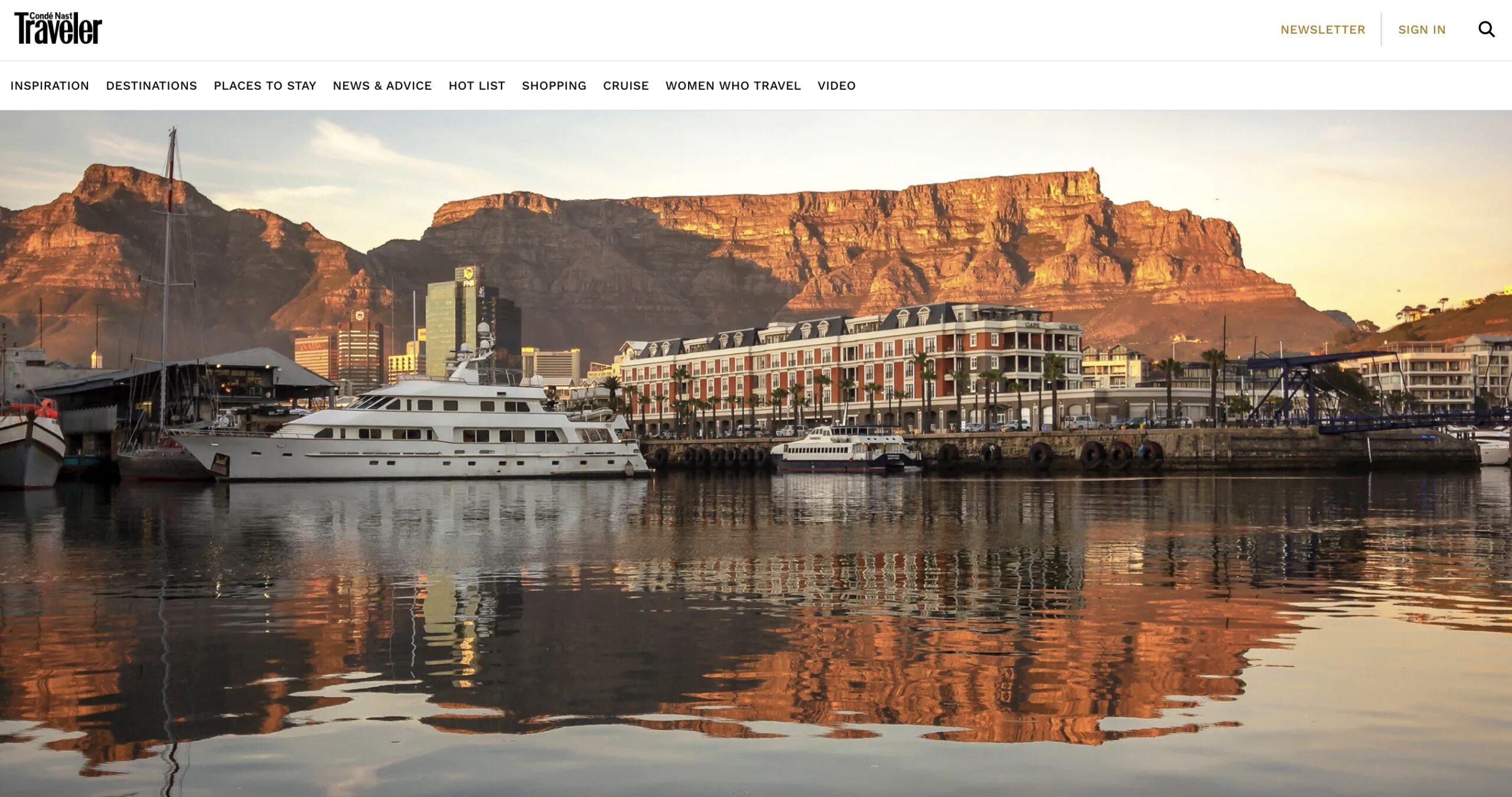Condé Nast Traveler: Cape Grace First In Review