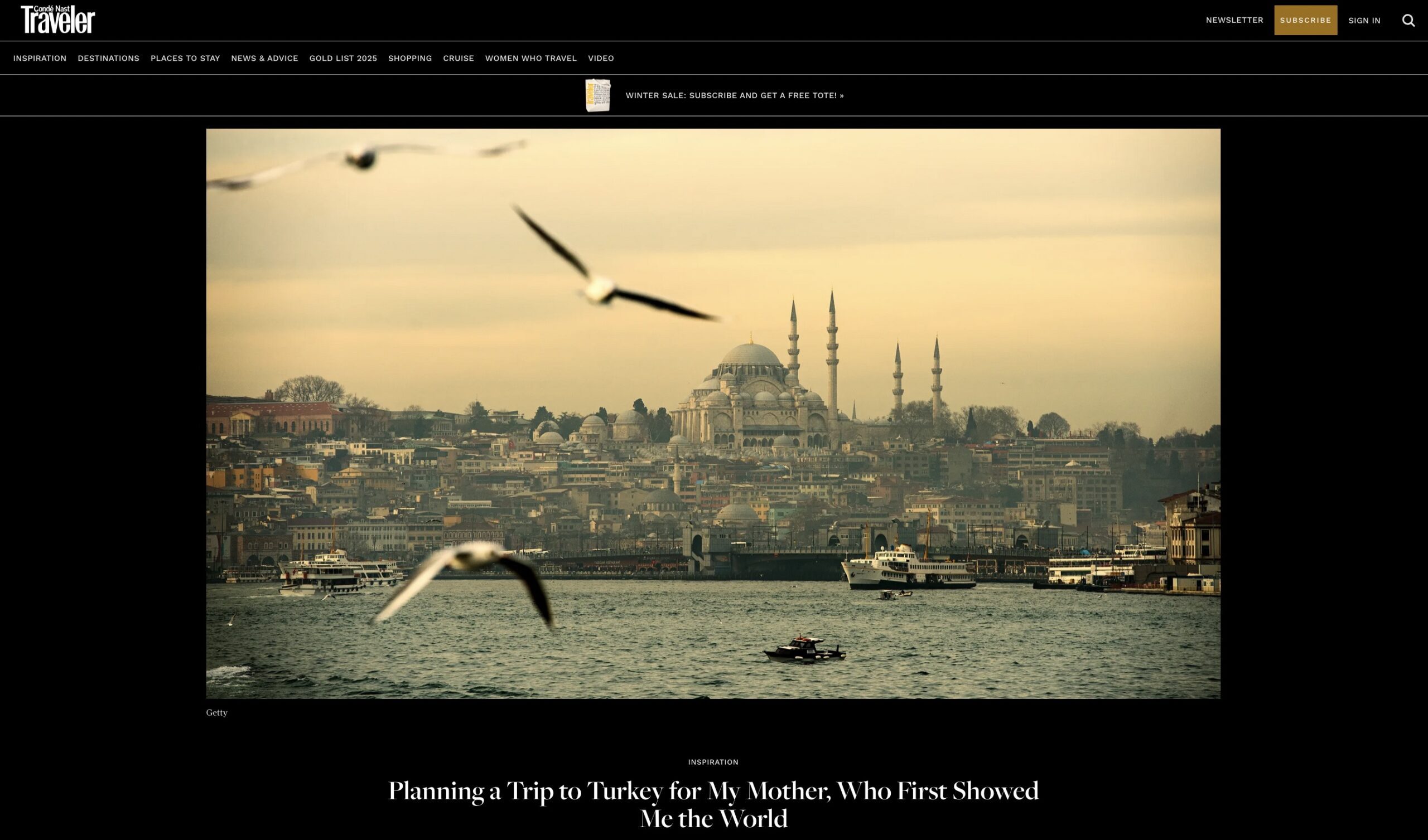 Condé Nast Traveler: Planning a Trip to Turkey for My Mother, Who First Showed Me the World