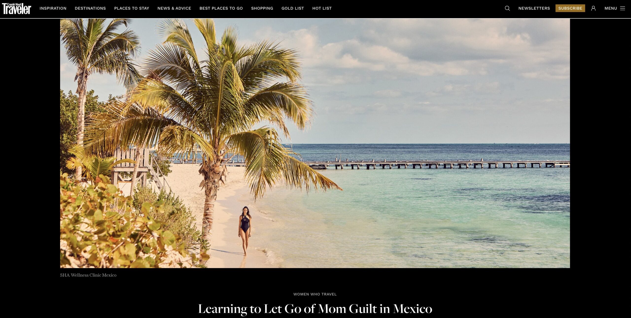 Condé Nast Traveler: Learning to Let Go of Mom Guilt in Mexico